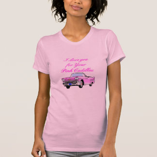 T-shirt Je t'aime pour votre cru rose les années 50 de