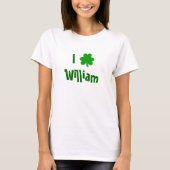 T-shirt Je t'aime St Patrick's Day William (Devant)