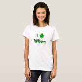 T-shirt Je t'aime St Patrick's Day William (Devant entier)