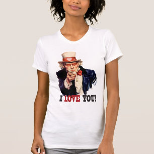 T-shirt Je t'aime - style Valentine d'Oncle Sam