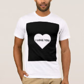 T-shirt Je T'Aime T T'Aimer T Shirt Design (Devant)