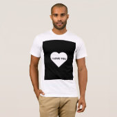 T-shirt Je T'Aime T T'Aimer T Shirt Design (Devant entier)