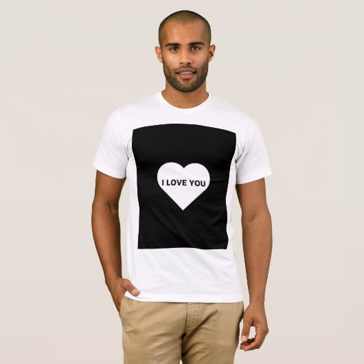 T-shirt Je T'Aime T T'Aimer T Shirt Design (Devant entier)