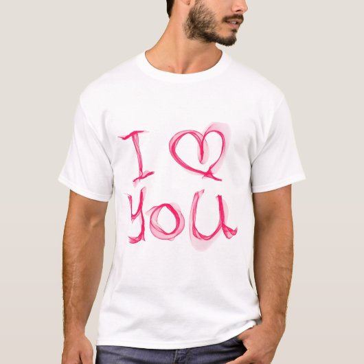 T-shirt Je t'aime Texte (Devant)
