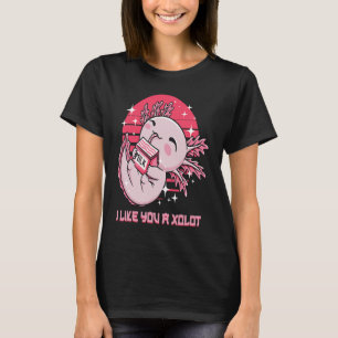 T-shirt Je T'Aime Un Humour XoLOT Axolotl Mèmes Salamander