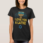 T-shirt Je T'Aime Un Latke Menorah Hanoukka<br><div class="desc">Je T'Aime Un Latke Menorah Hanoukka</div>
