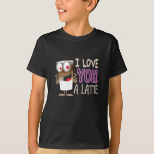T-shirt Je t'aime un latte