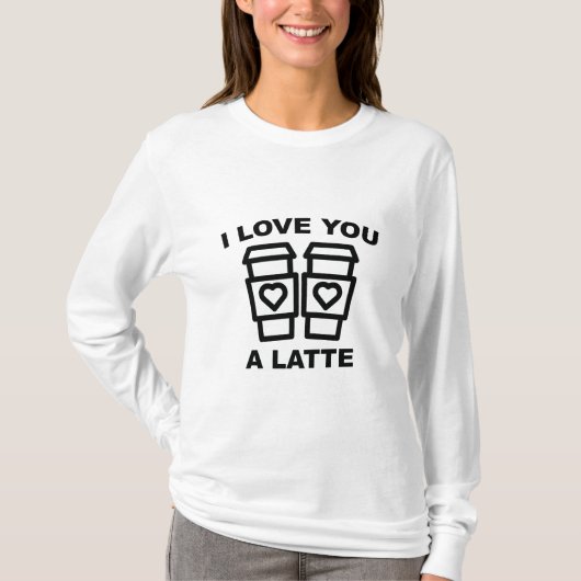 T-shirt Je T'Aime Un Latte (Devant)