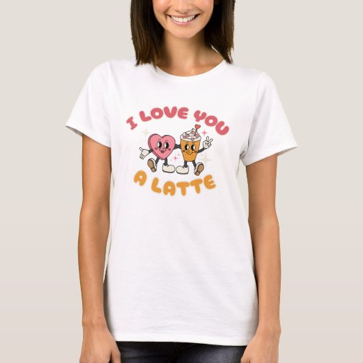 T-shirt Je T'Aime Un Latte (Devant)