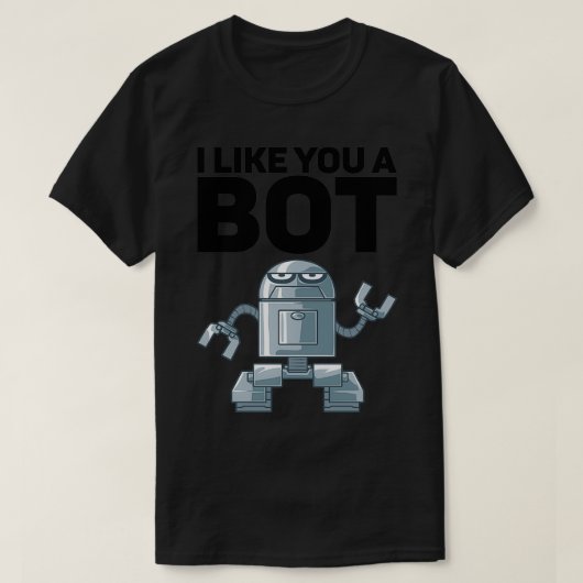 T-shirt Je t'aime Un robot pour robots (Design devant)