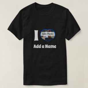 T-shirt Je t'aime vous ajouter Nom photo mignonne moderne