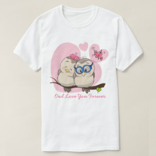 T-shirt Je t'aimerai hibou pour toujours