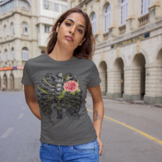 T-shirt Je t'aimerai toujours Rose du coeur Graphique