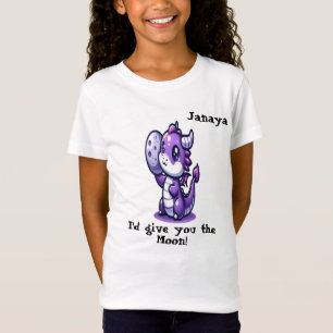 T-Shirt "Je te donnerais la Lune" Kawaii Custom Girl's