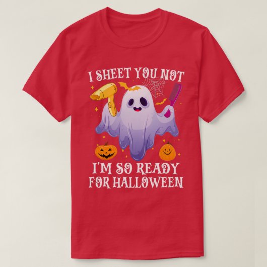 T-shirt Je Te Dresse Pas Si Prêt Pour Halloween Boo Cheveu (Design devant)
