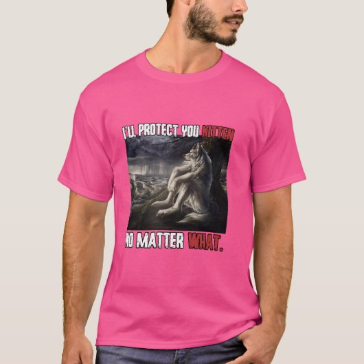 T-shirt Je te protégerai Kitten Funny Alpha Werewolf (Devant)