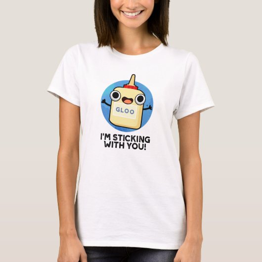 T-shirt Je te Sticking Avec Un Pun De Colle Drôle (Devant)