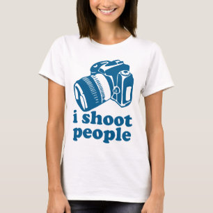 T-shirt Je tire des personnes - bleu