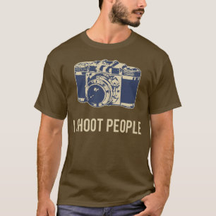 T-shirt Je tire l'appareil-photo de photographie de