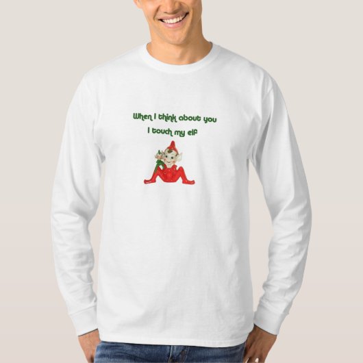 T-shirt Je touche mon Elf (Devant)