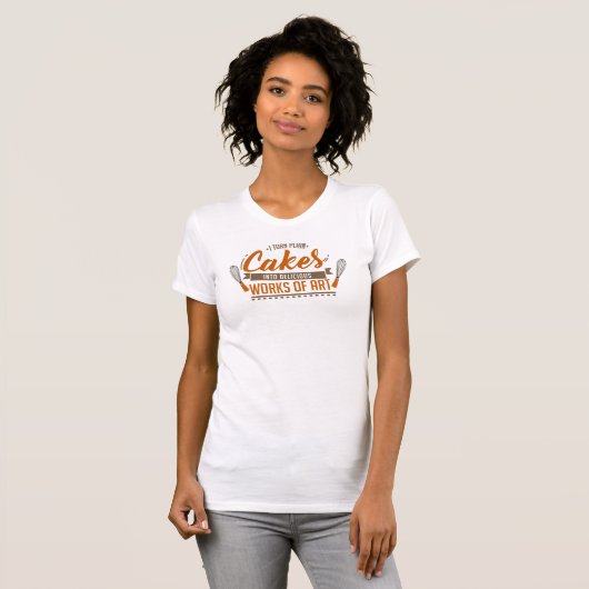 T-shirt Je transforme des gâteaux en oeuvres d'art Funny B (Devant entier)