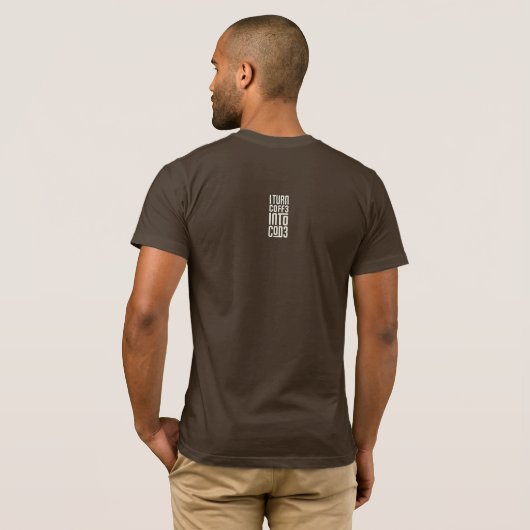 T-shirt Je Transforme Le Café En Code Programmeur  (Dos entier)