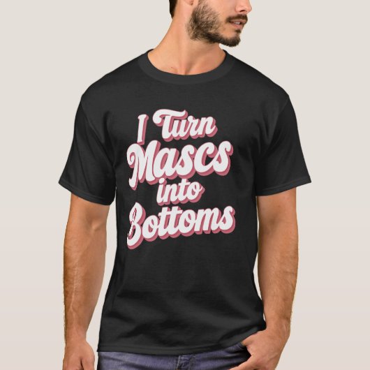 T-shirt Je Transforme Les Masques En Bas (Devant)
