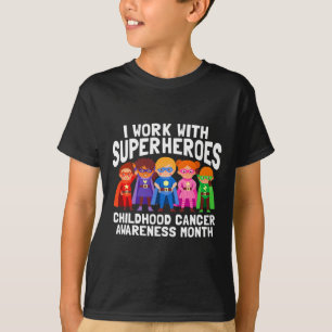 T-shirt Je Travaille Avec Les Superhéros Sensibilisation A
