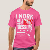 T-shirt Je Travaille Bien Sous Pression Plongée Plongée Pl (Devant)