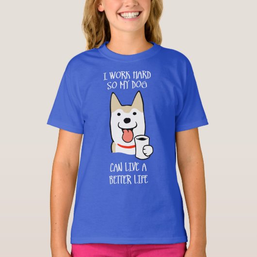 T-shirt Je travaille dur (Devant)