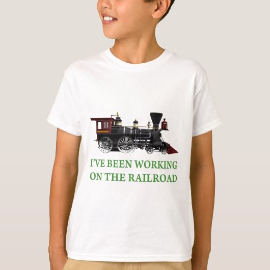 T-shirt Je Travaille Sur Le Chemin De Fer (Devant)