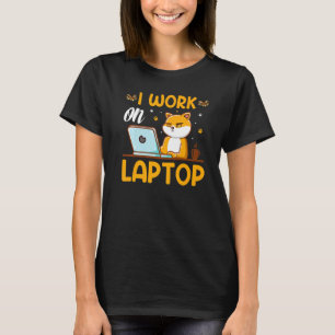 T-shirt Je Travaille Sur Ordinateur Portable