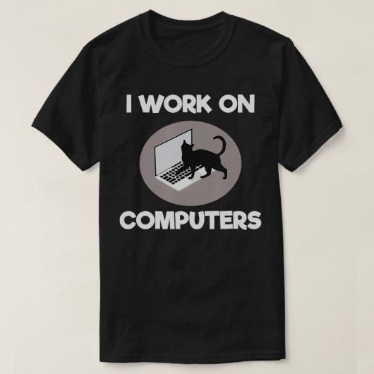 T-shirt Je Travaille Sur Ordinateurs Drôle Programmeur Cha (Design devant)
