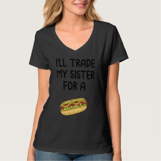 T-shirt Je Troquerai Ma Soeur Contre Un Hot Dog Fratrie