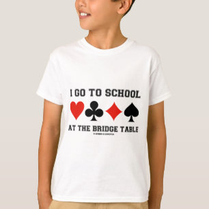T-shirt Je vais à l'école au Tableau de pont (l'humour de