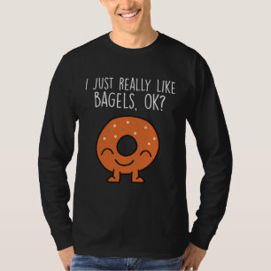T-shirt Je Vais Beaucoup Aimer Les Bagels Ok Bagel Petit D