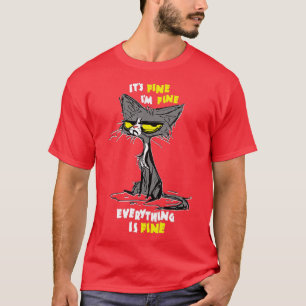 T-shirt Je vais bien drôle Sarcastique Chat