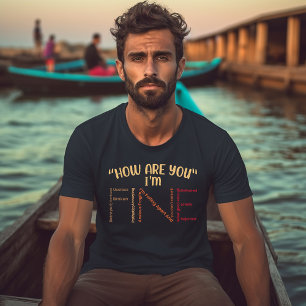 T-shirt Je vais bien Word Art Santé Mentale