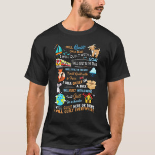 T-shirt Je vais coudre sur un bateau dans le train dans un