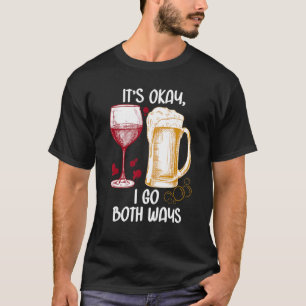 T-shirt Je vais dans les deux sens du vin de bière