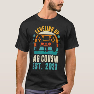 T-shirt Je vais être un grand cousin 2023 nivelé jusqu'à C