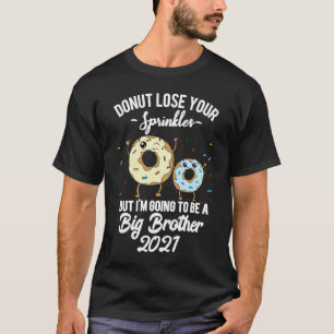 T-shirt Je vais être un grand frère 2021 Révélation de gro