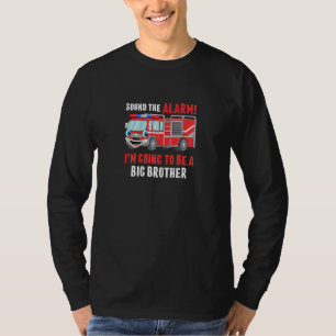 T-shirt Je vais être un grand frère Bébé Camion de pompie
