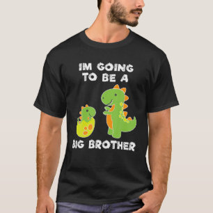 T-shirt Je Vais Être Un Grand Frère Plus Âgé Dinosaur Dino
