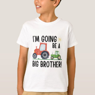 T-shirt Je vais être un grand frère, tracteur mignon à la