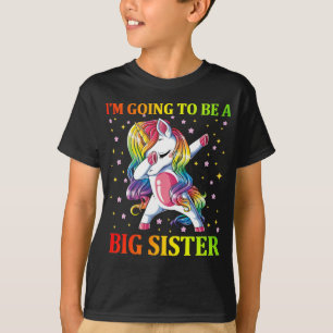 T-shirt Je vais être une grande licorne soeur