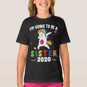 T-shirt Je vais être une grande soeur à venir 2020 Unicorn