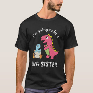 T-shirt Je vais être une grande soeur Dinosaur enfant Anno
