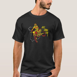 T-shirt Je Vais L'Envoyer Motocross Espagne Drapeau Motorc