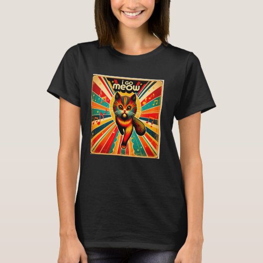T-shirt Je vais miauler - Conception de mème de chat drôle (Devant)